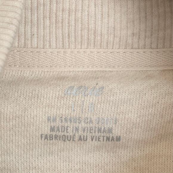 NEW Aerie Leopard 1/4 Zip Oversized Fleece Lined Pullover Jacket - Picture 3 of 5